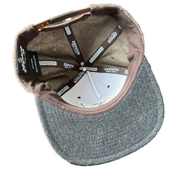 Zephyr BYU Cougars NCAA Football Dapper 5 Panel Snapback Hat Wool - Picture 8 of 9